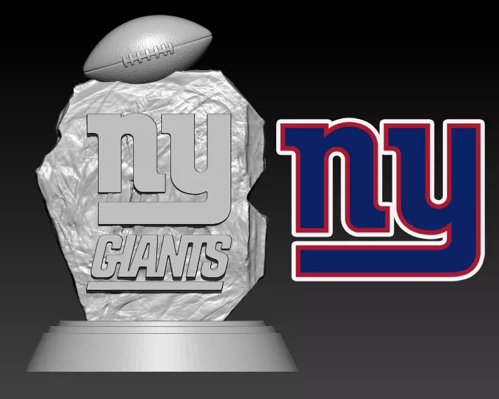 NFL - NEW YORK GIANTS FOOTBALL STATUE DESTOP - CNC - 3D PRINT 3D print model