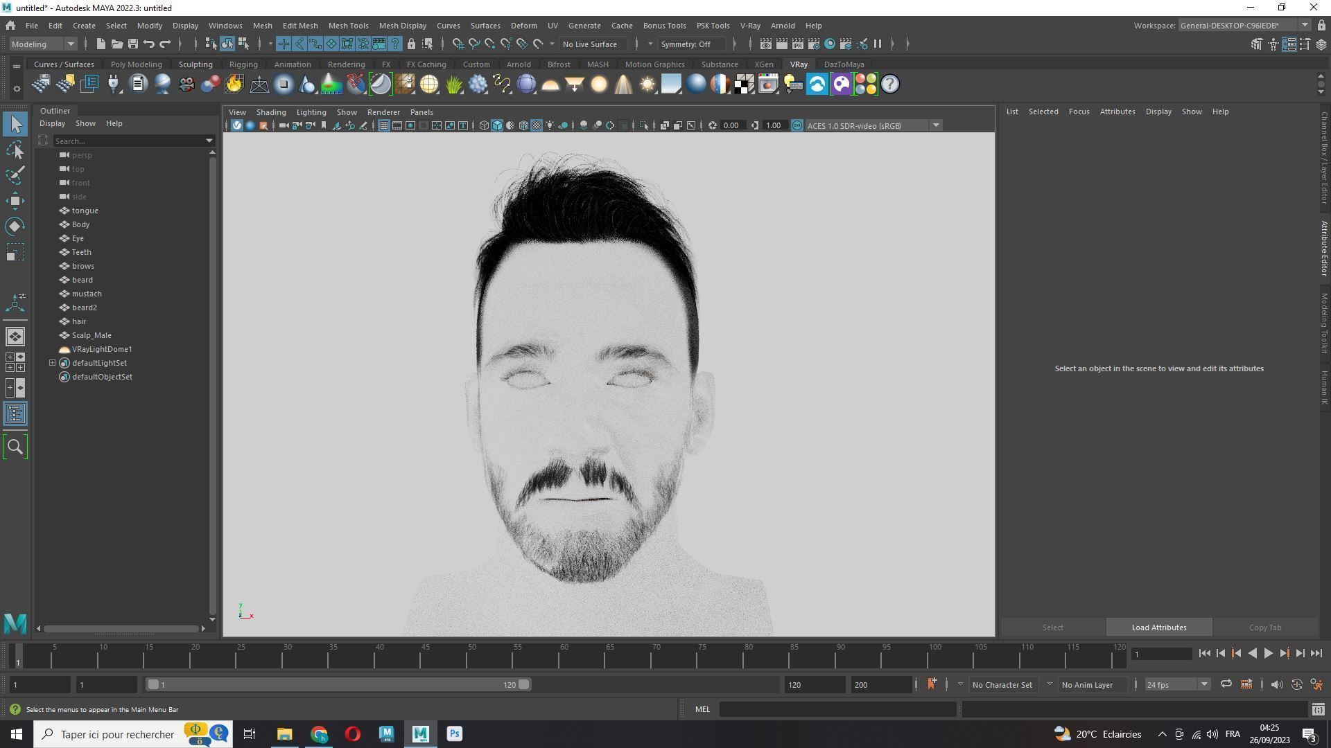 Realistic Male Hair Cut - Pump It Up Low-poly 3D model_11