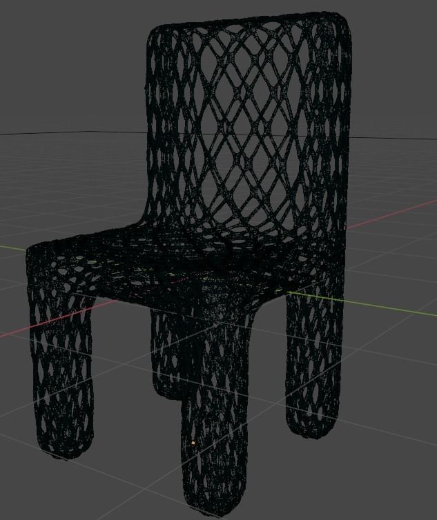 The chair is metal Free 3D model_5