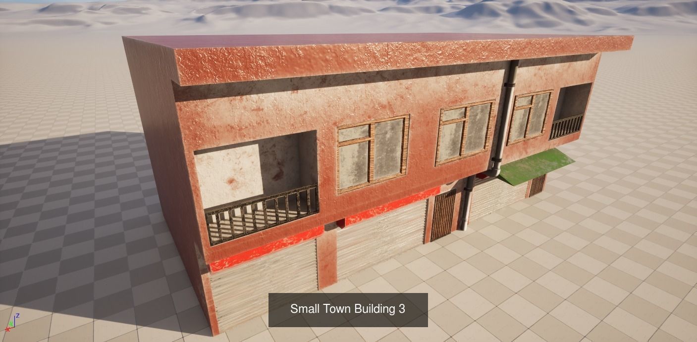 Small Town Buildings 3D Model Collection_9