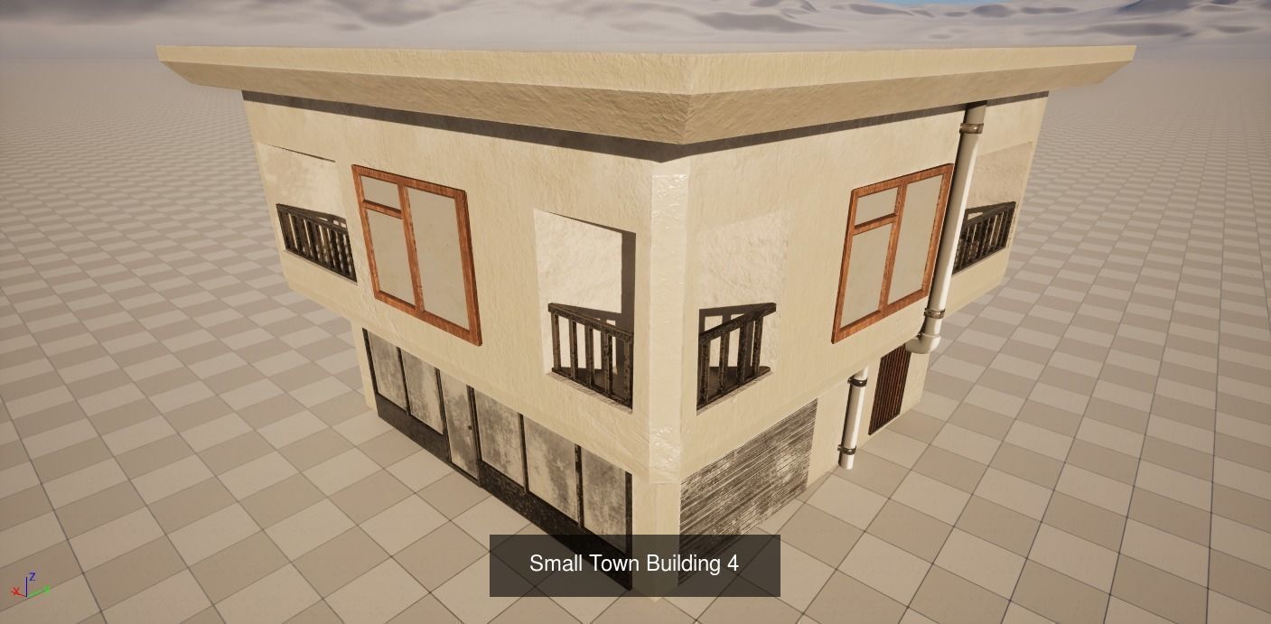 Small Town Buildings 3D Model Collection_10