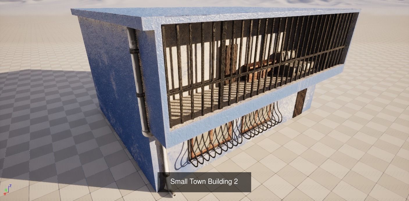 Small Town Buildings 3D Model Collection_8