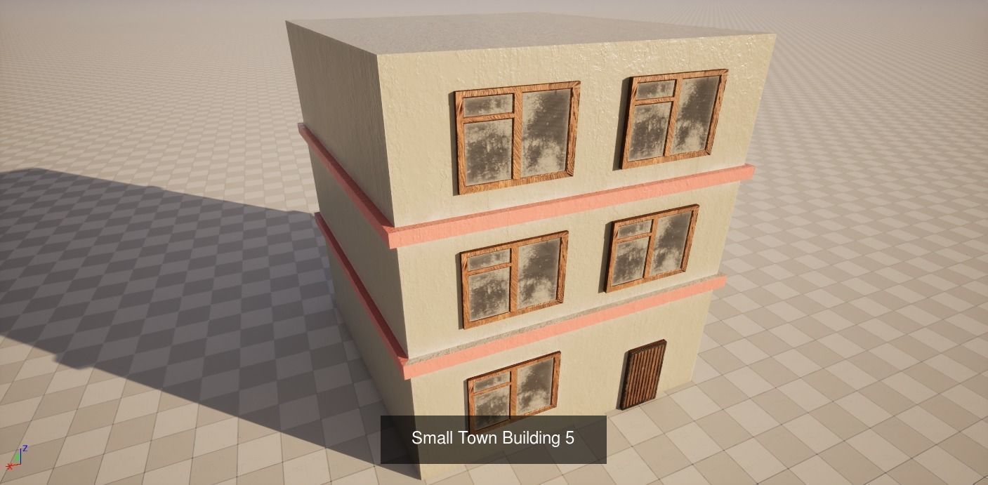 Small Town Buildings 3D Model Collection_11