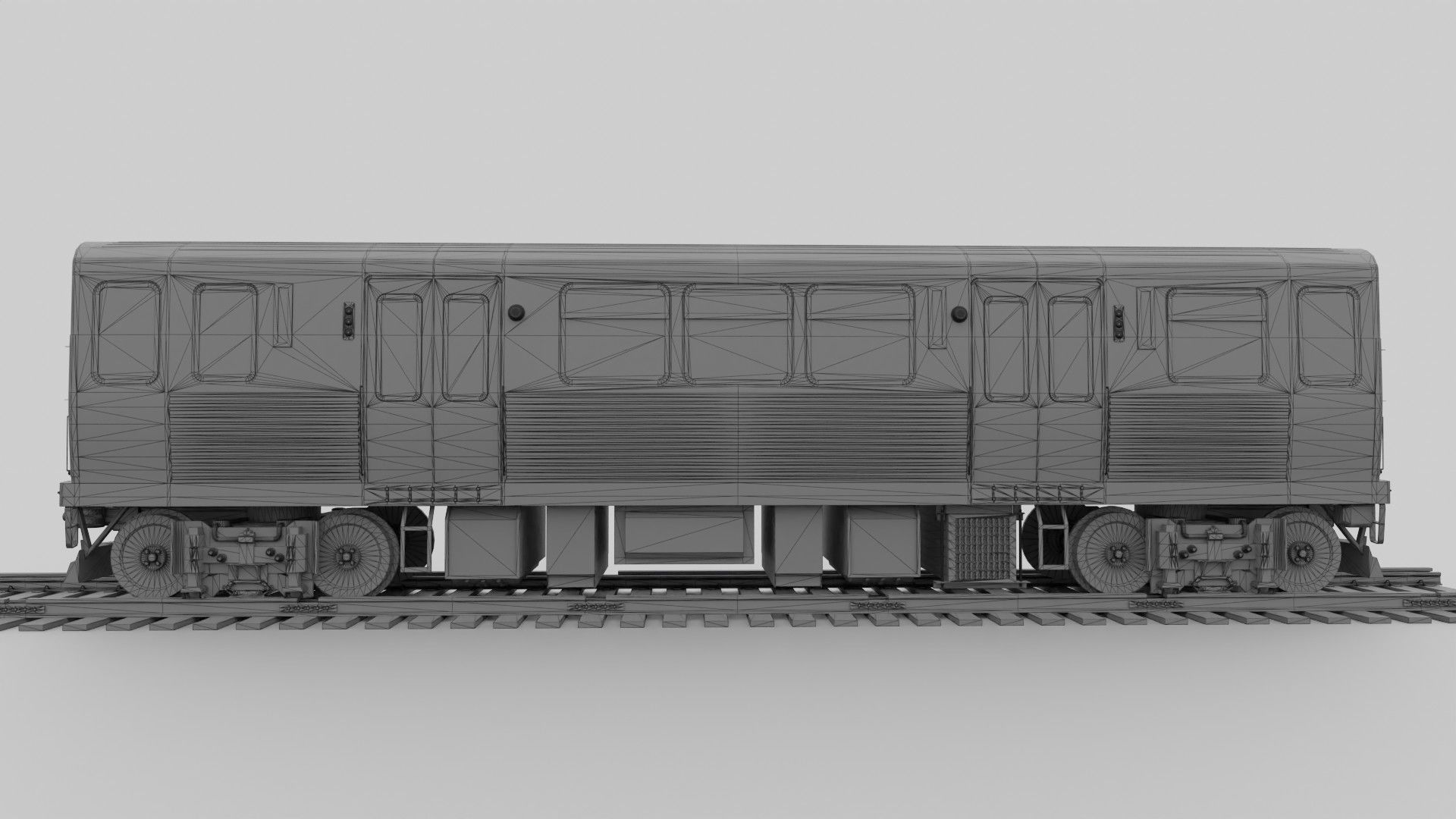 Chicago CTA train 5000 metro series Low-poly 3D model_16
