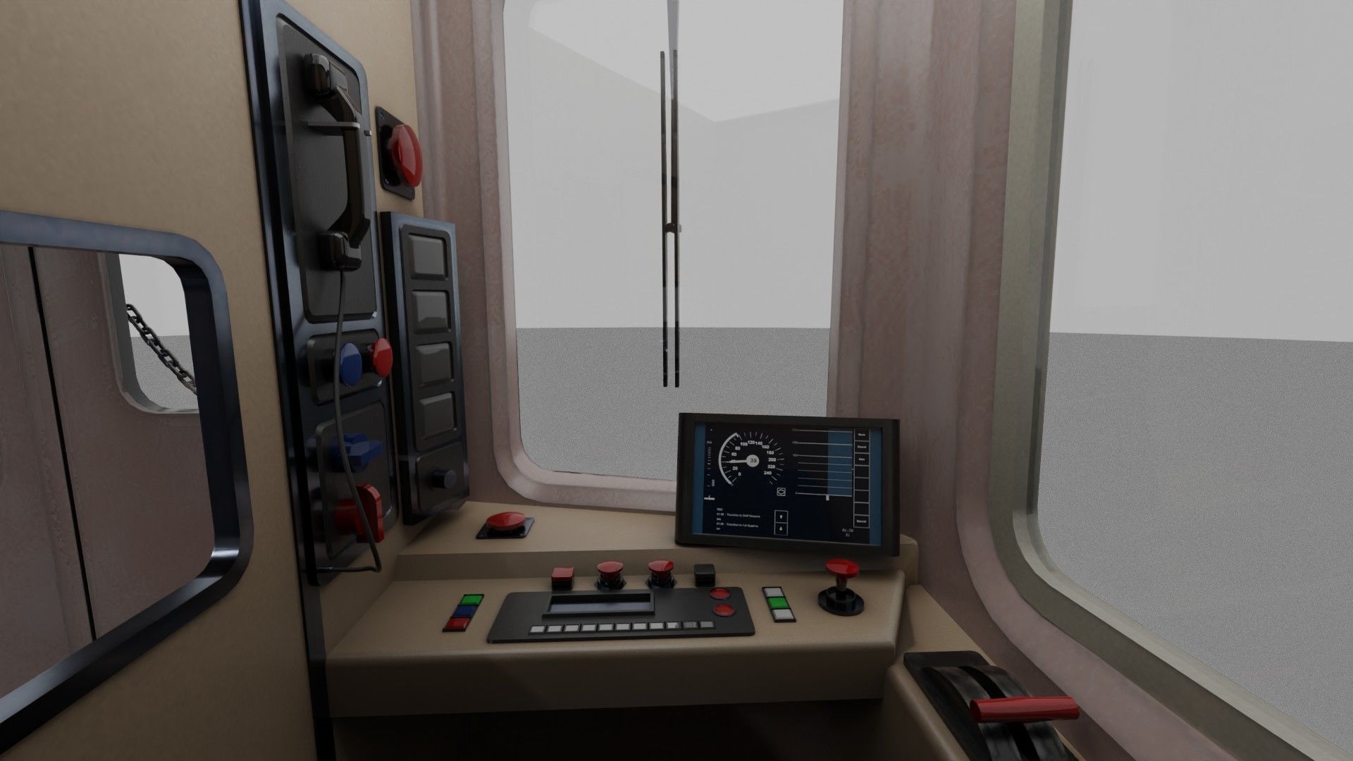 Chicago CTA train 5000 metro series Low-poly 3D model_11