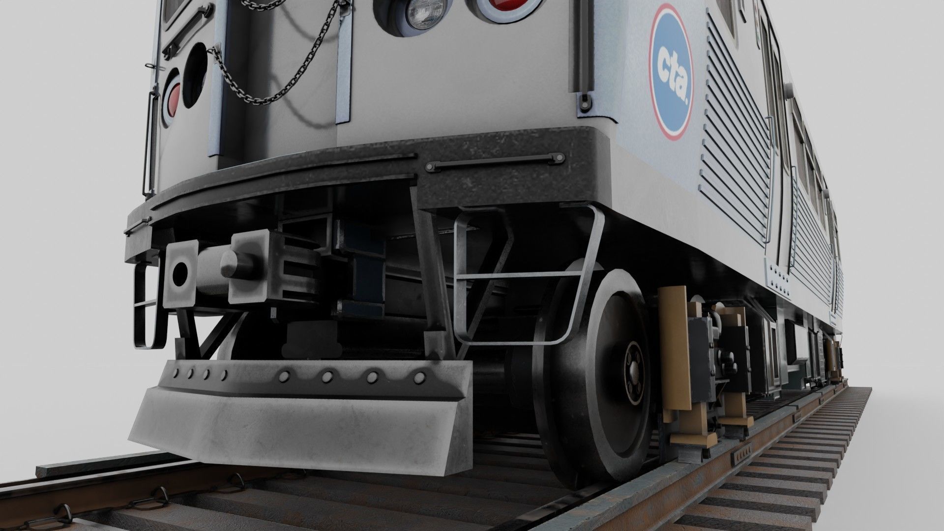 Chicago CTA train 5000 metro series Low-poly 3D model_2