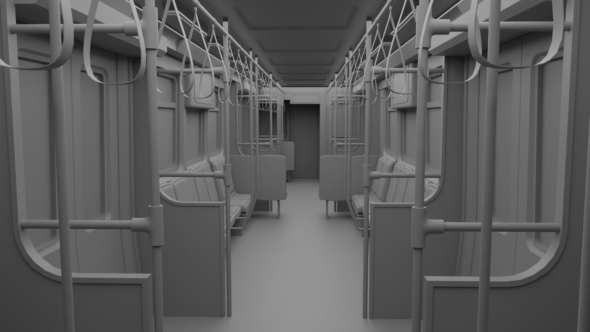 Chicago CTA train 5000 metro series Low-poly 3D model_19