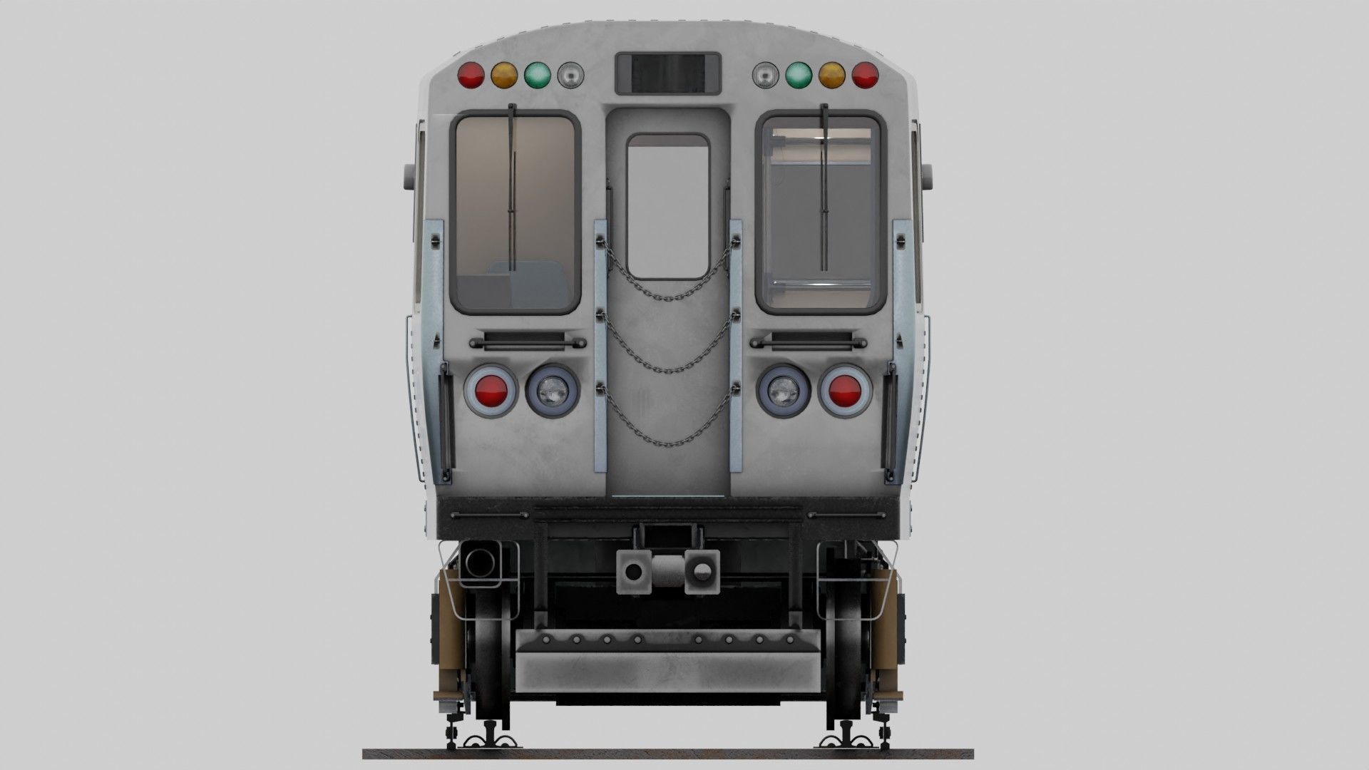 Chicago CTA train 5000 metro series Low-poly 3D model_5