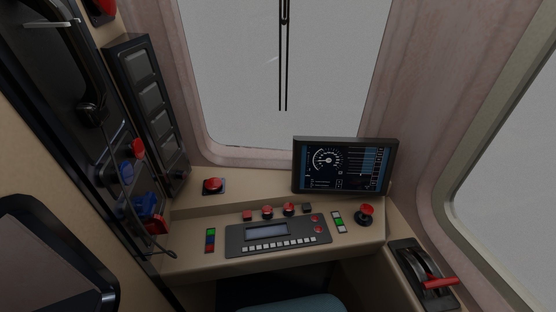 Chicago CTA train 5000 metro series Low-poly 3D model_12