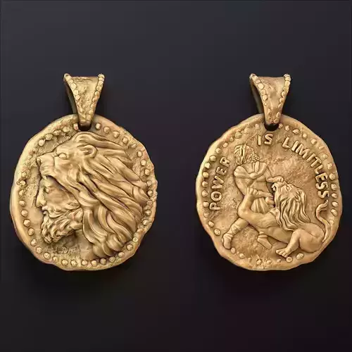 Old Coin Pendant v2 3D print model