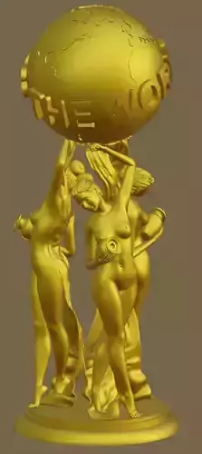 THE WORLD IS YOURS STATUE --STL files uploaded-- 3D print model