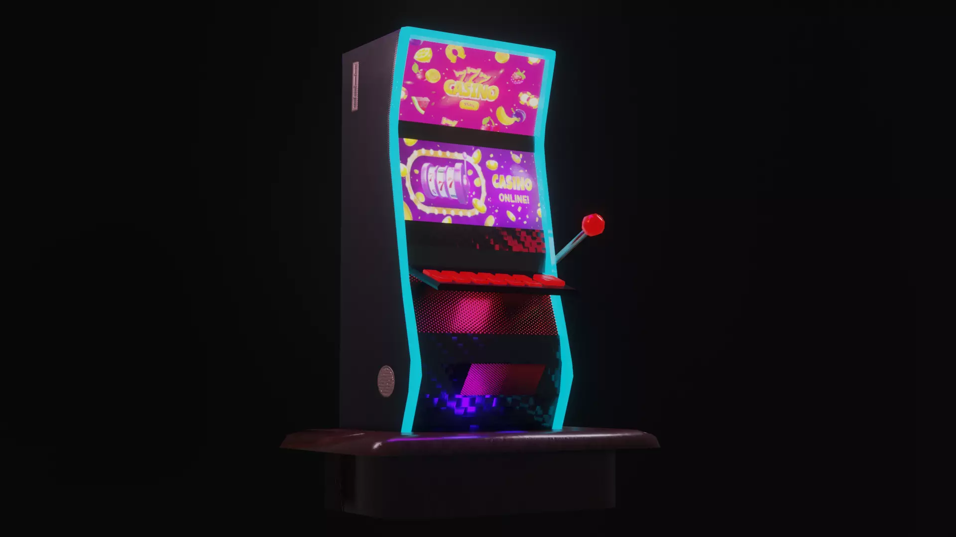 CASINO SLOT MACHINE Low-poly 3D model_0