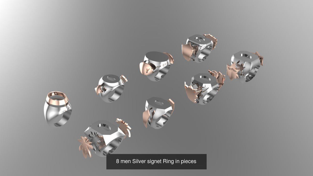 Men signet ring 3D Model Collection_2
