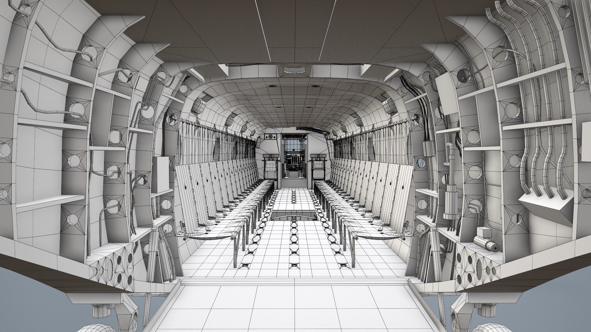 CH-47 Chinook Korean Air Force Static Low-poly 3D model_35