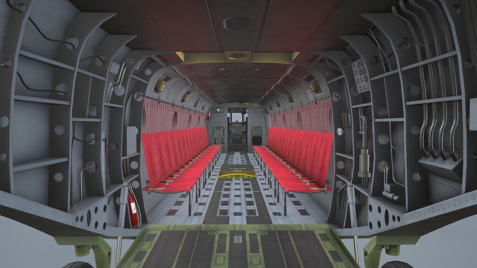 CH-47 Chinook Korean Air Force Static Low-poly 3D model_20