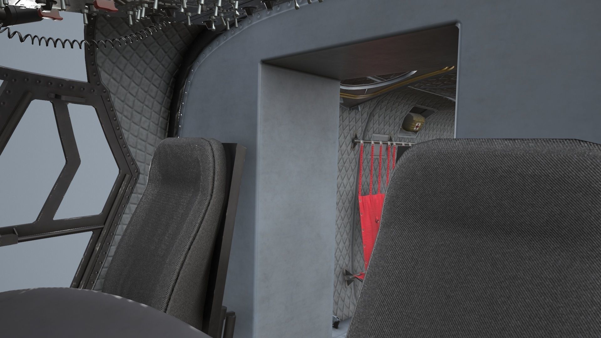 CH-47 Chinook Korean Air Force Static Low-poly 3D model_25