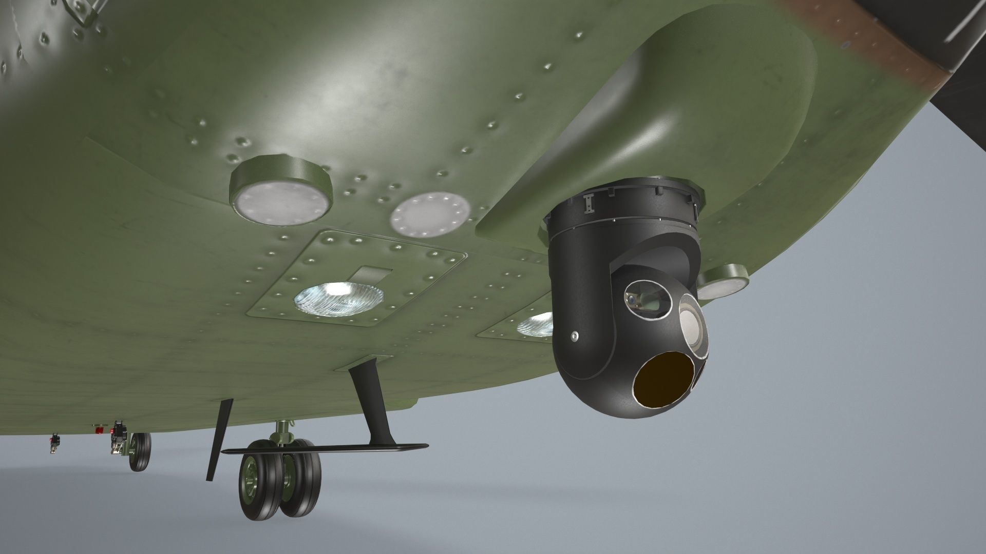 CH-47 Chinook Korean Air Force Static Low-poly 3D model_7