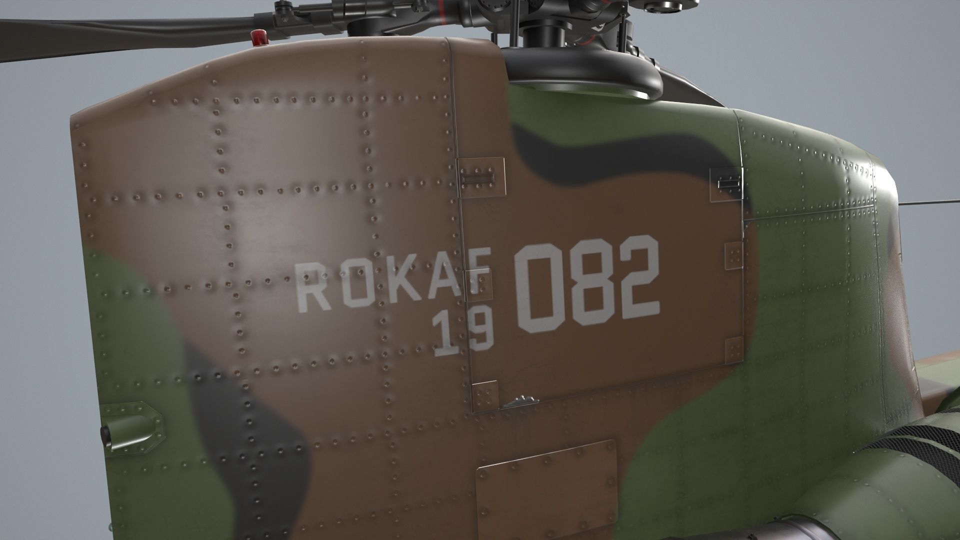 CH-47 Chinook Korean Air Force Static Low-poly 3D model_11