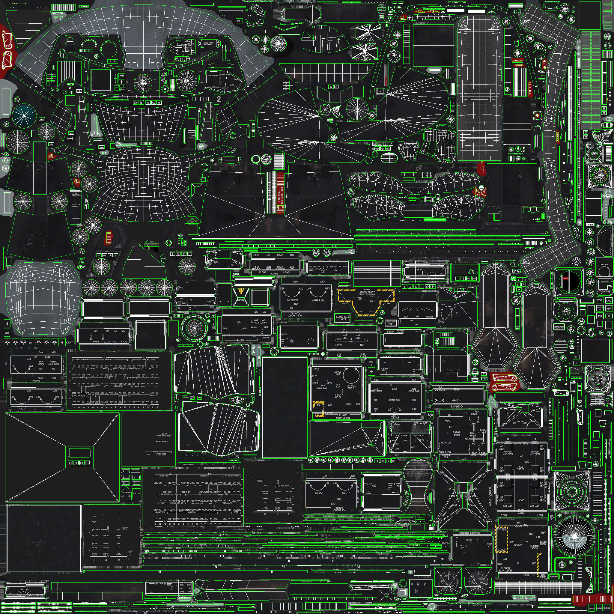 CH-47 Chinook Korean Air Force Static Low-poly 3D model_46