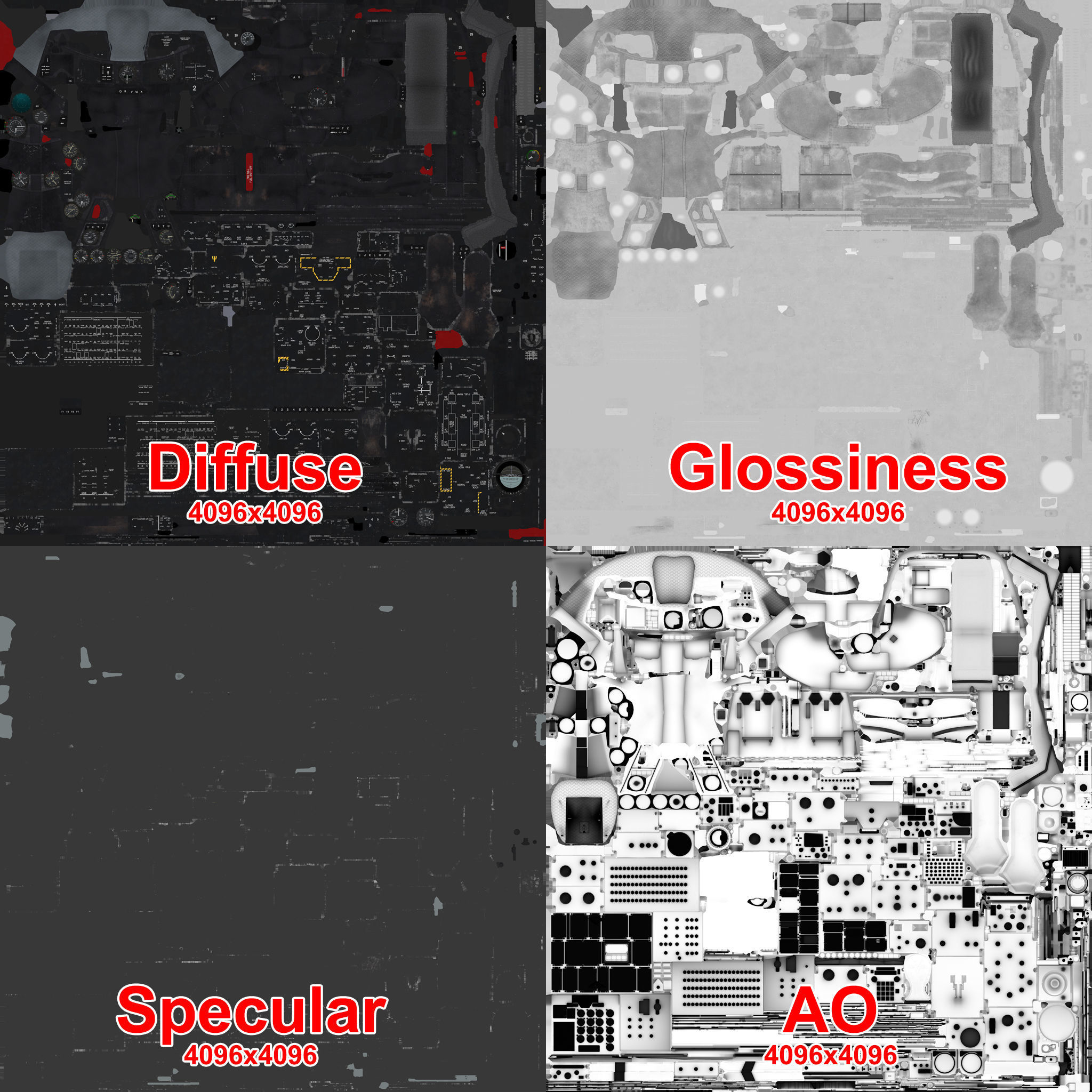 CH-47 Chinook Korean Air Force Static Low-poly 3D model_42
