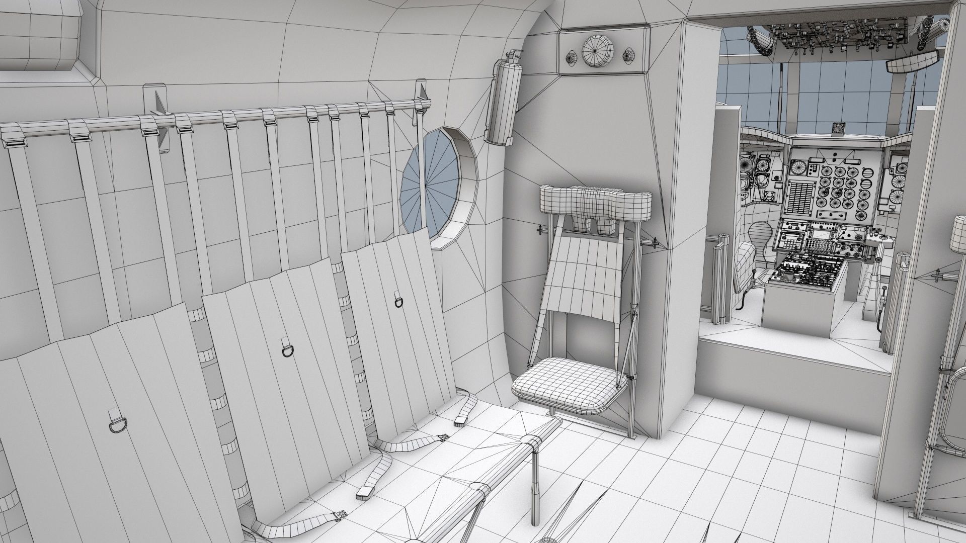 CH-47 Chinook Korean Air Force Static Low-poly 3D model_37