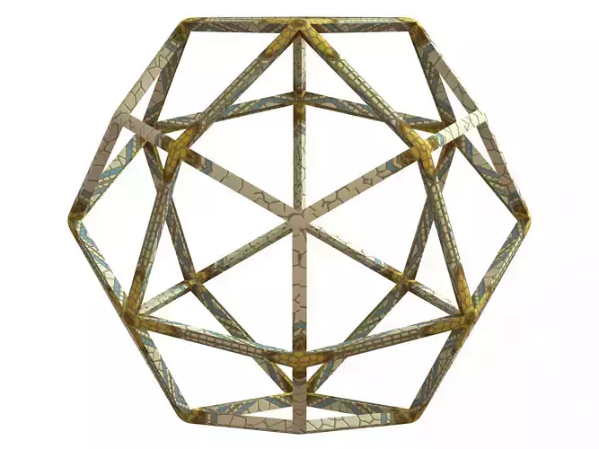 Wireframe Shape Deltoidal Icositetrahedron 3D print model