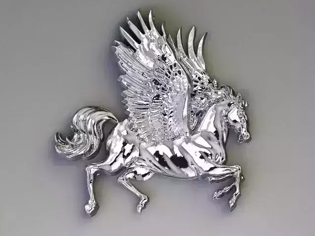 Winged horse necklace