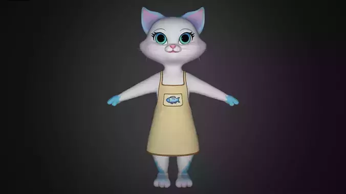 Asset - Cartoons - The Cat Rigged 3D model