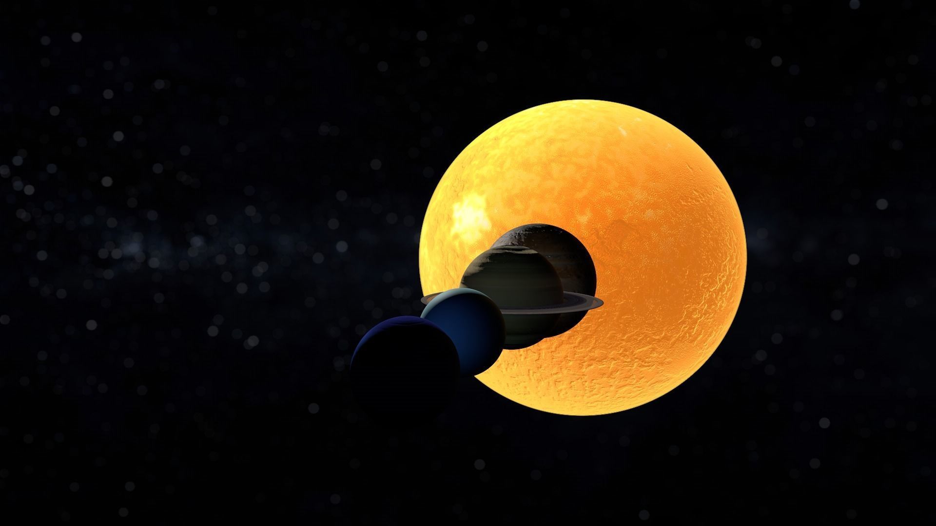 Solar System 3D Model 8K Low-poly 3D model_8