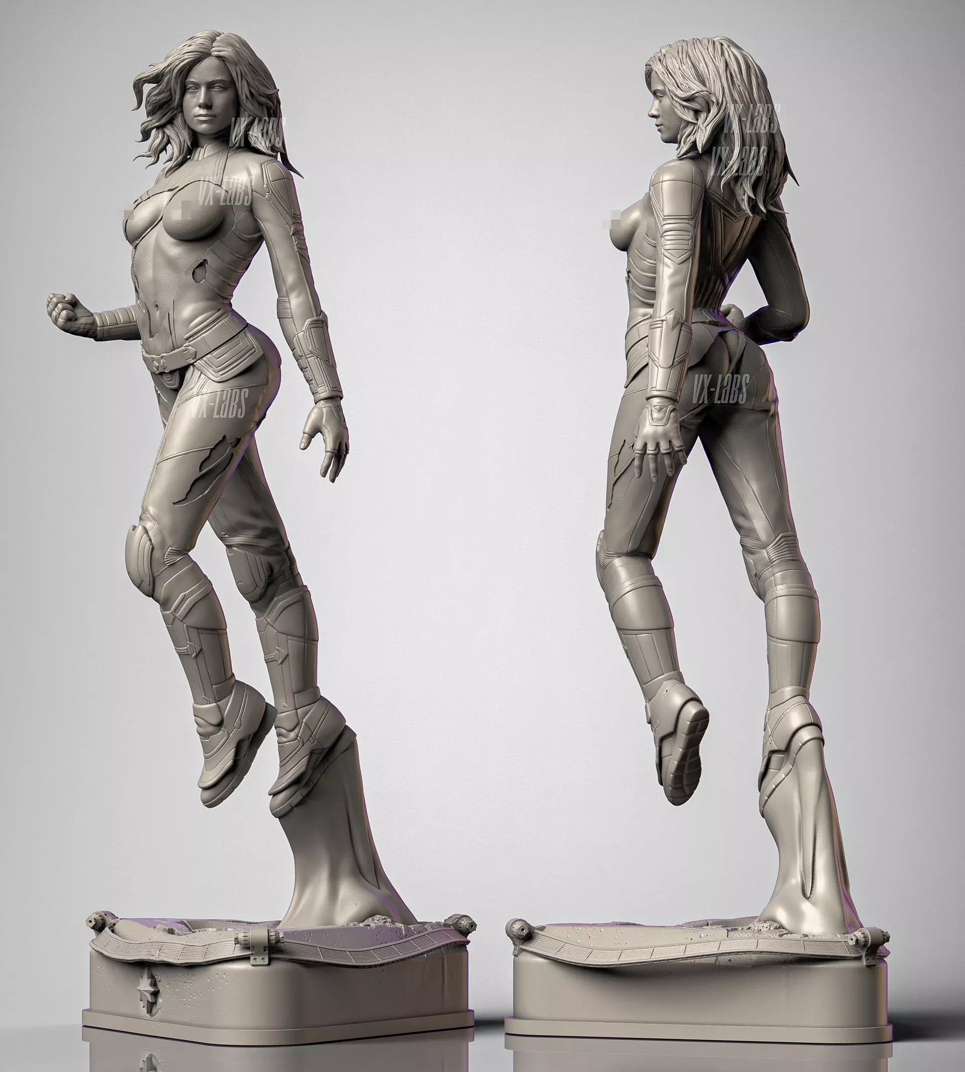 Captain Marvel Including Adult Version 3D print model_0