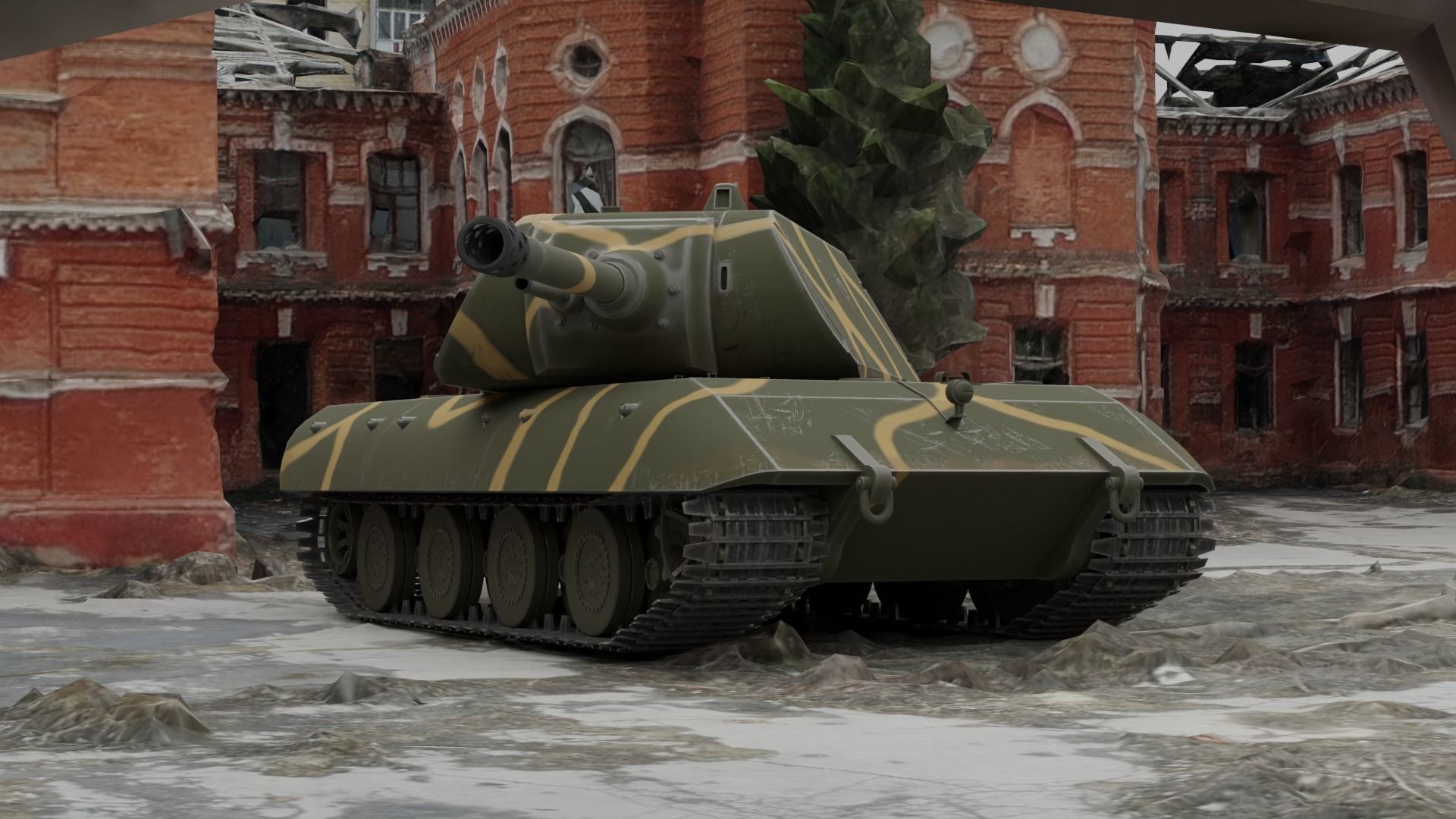 Panzerkampfwagen E-100 3D model_4