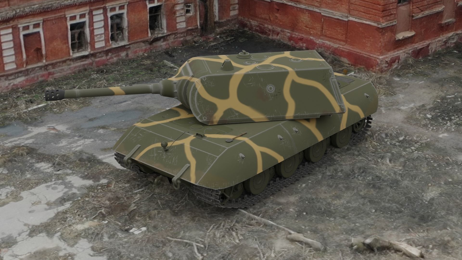 Panzerkampfwagen E-100 3D model_3