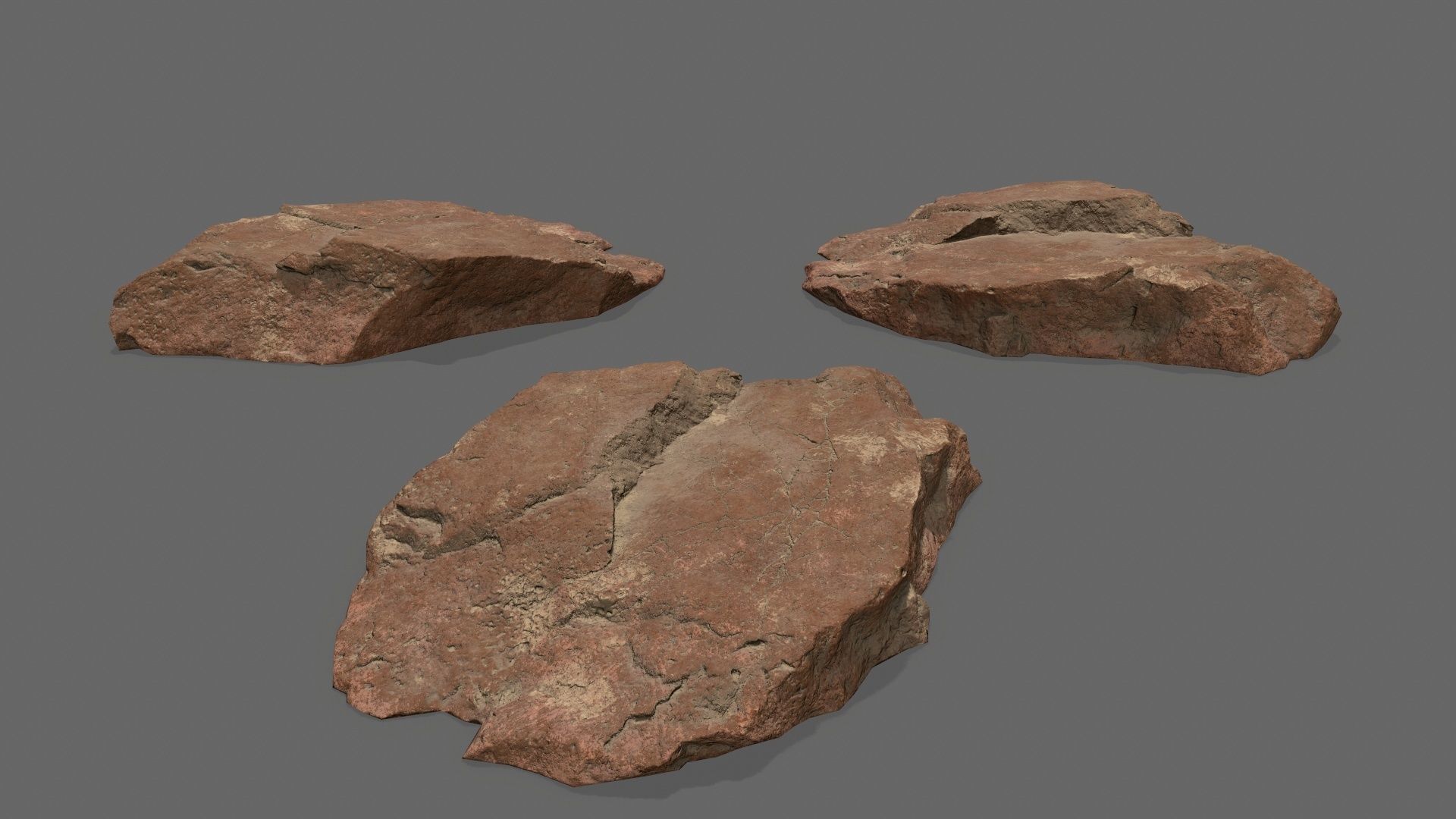 desert rocks Low-poly 3D model_16