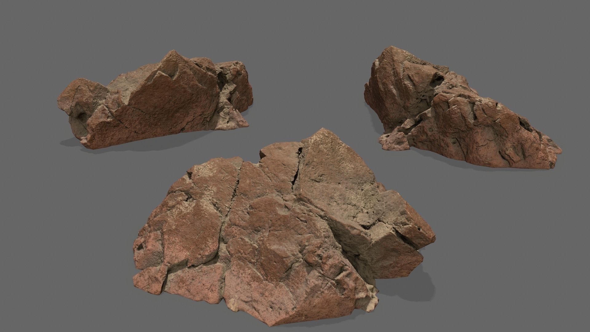 desert rocks Low-poly 3D model_12