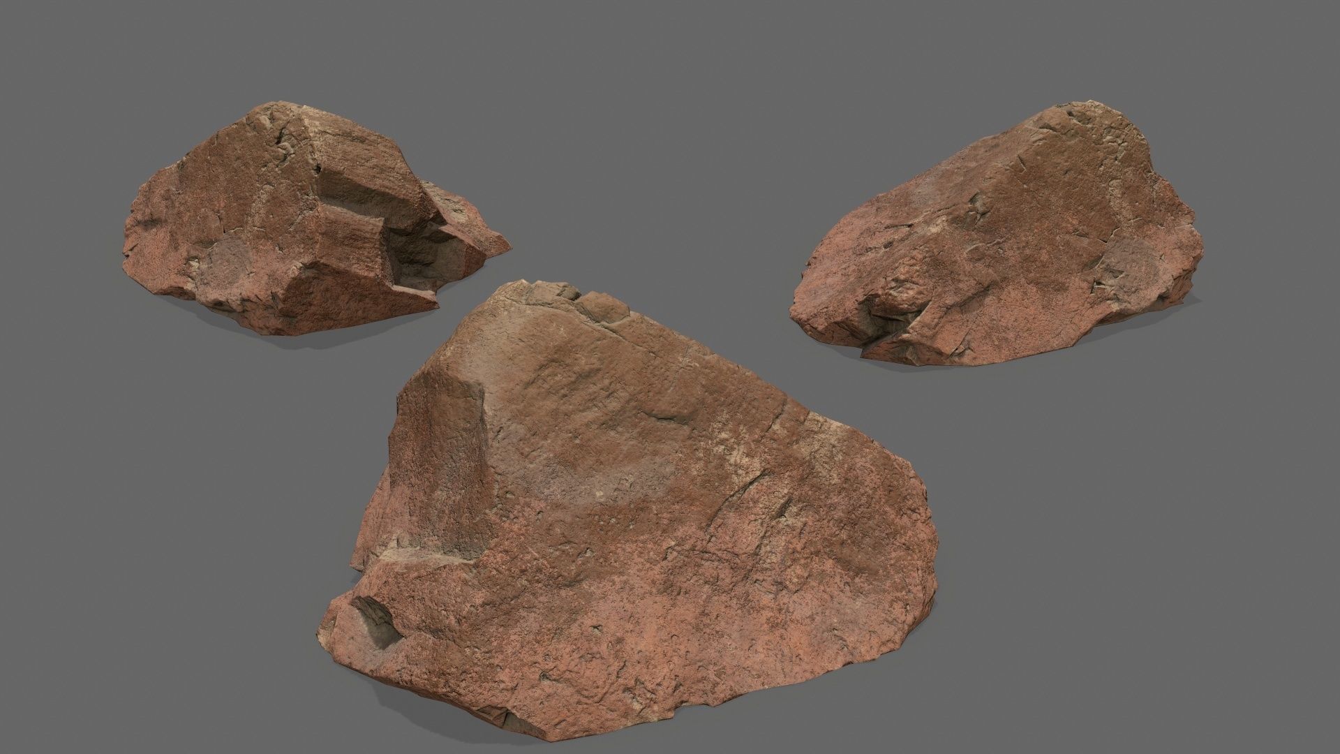 desert rocks Low-poly 3D model_19