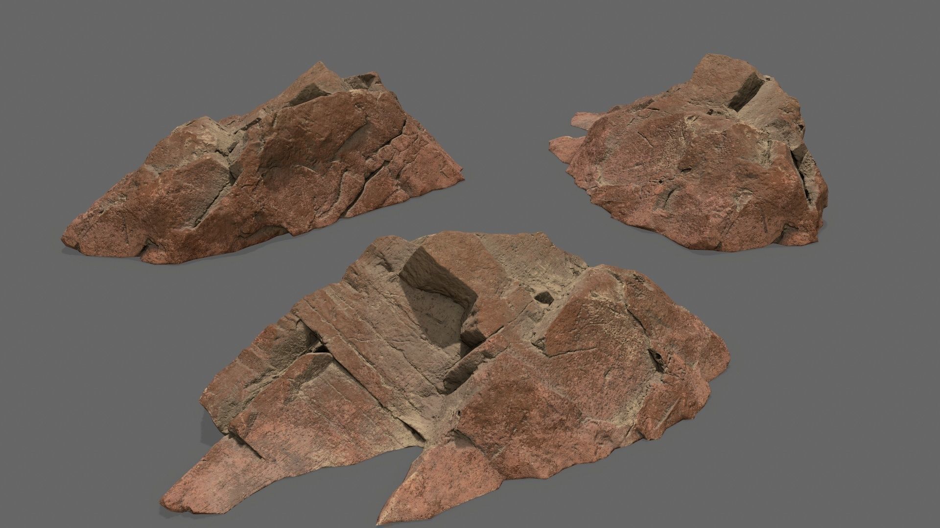 desert rocks Low-poly 3D model_13