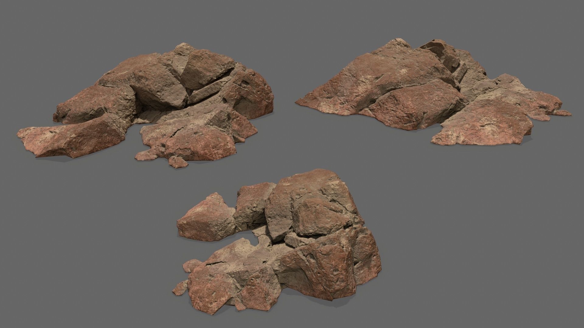 desert rocks Low-poly 3D model_15