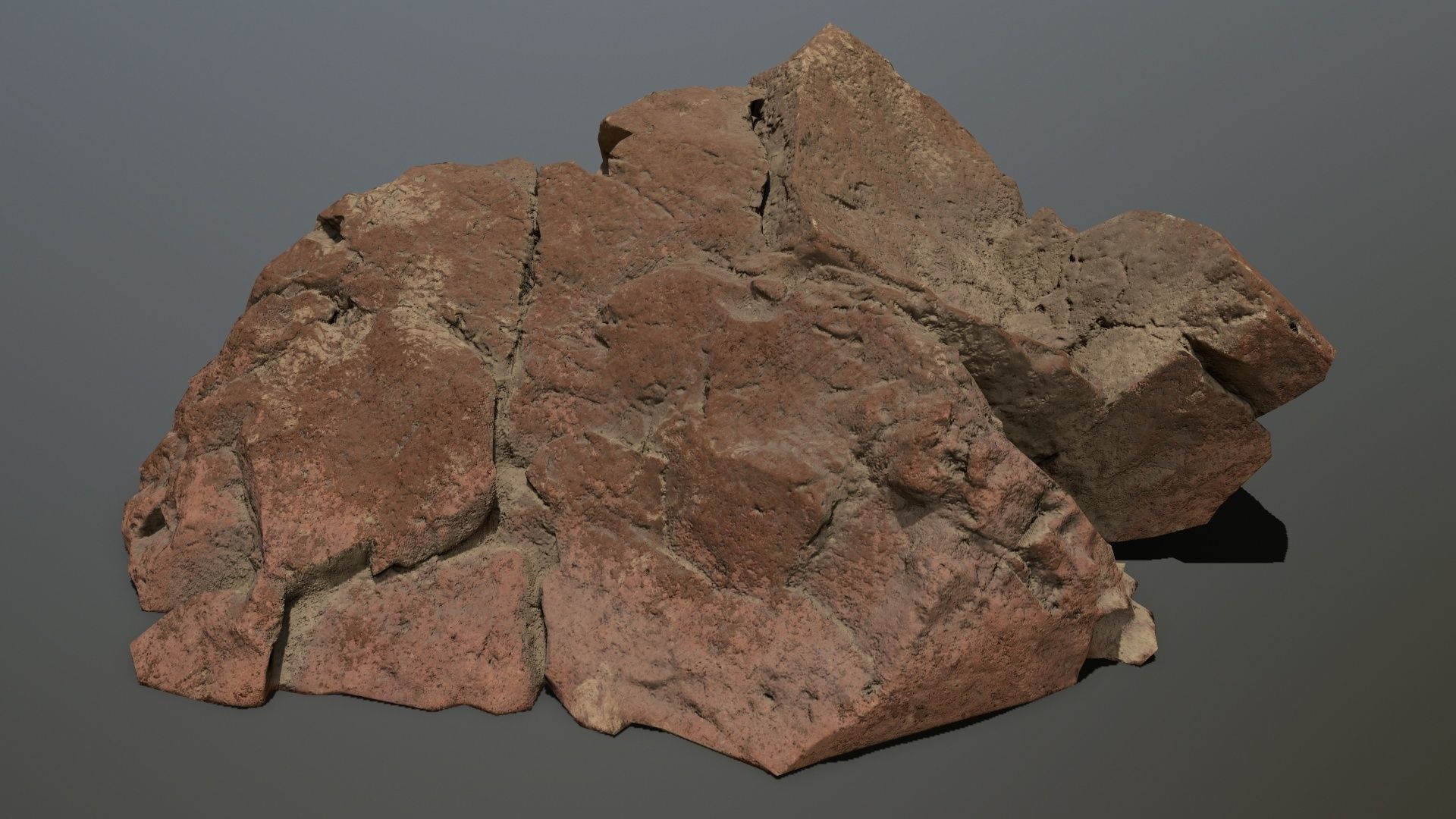 desert rocks Low-poly 3D model_7