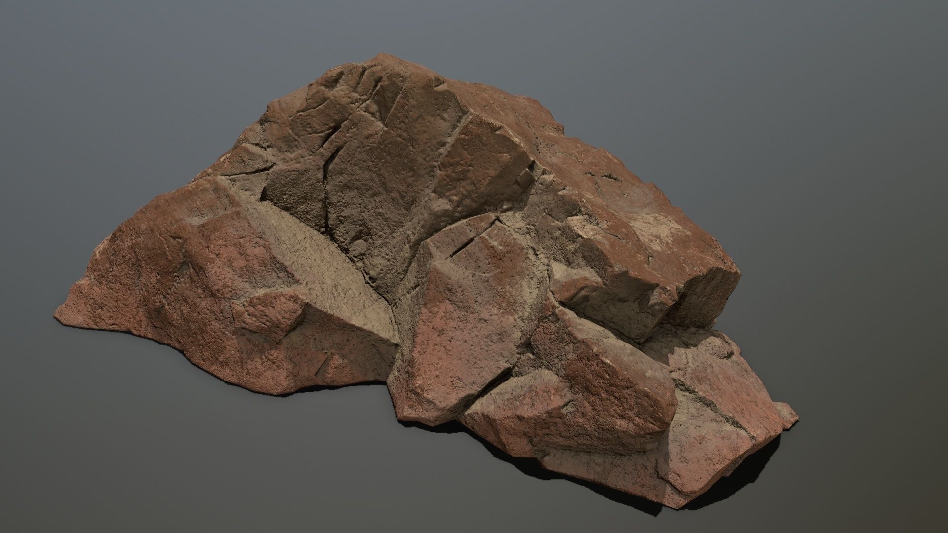 desert rocks Low-poly 3D model_5