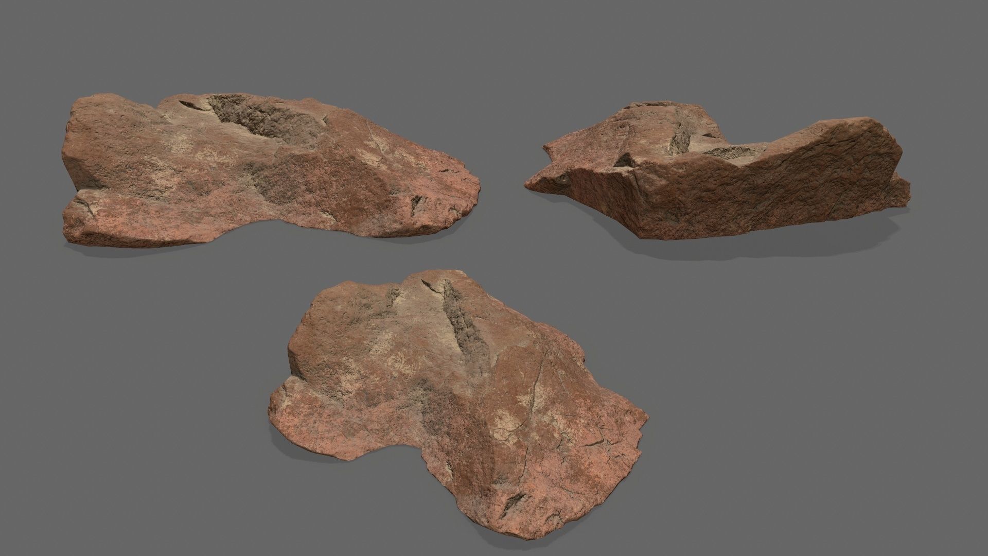 desert rocks Low-poly 3D model_18