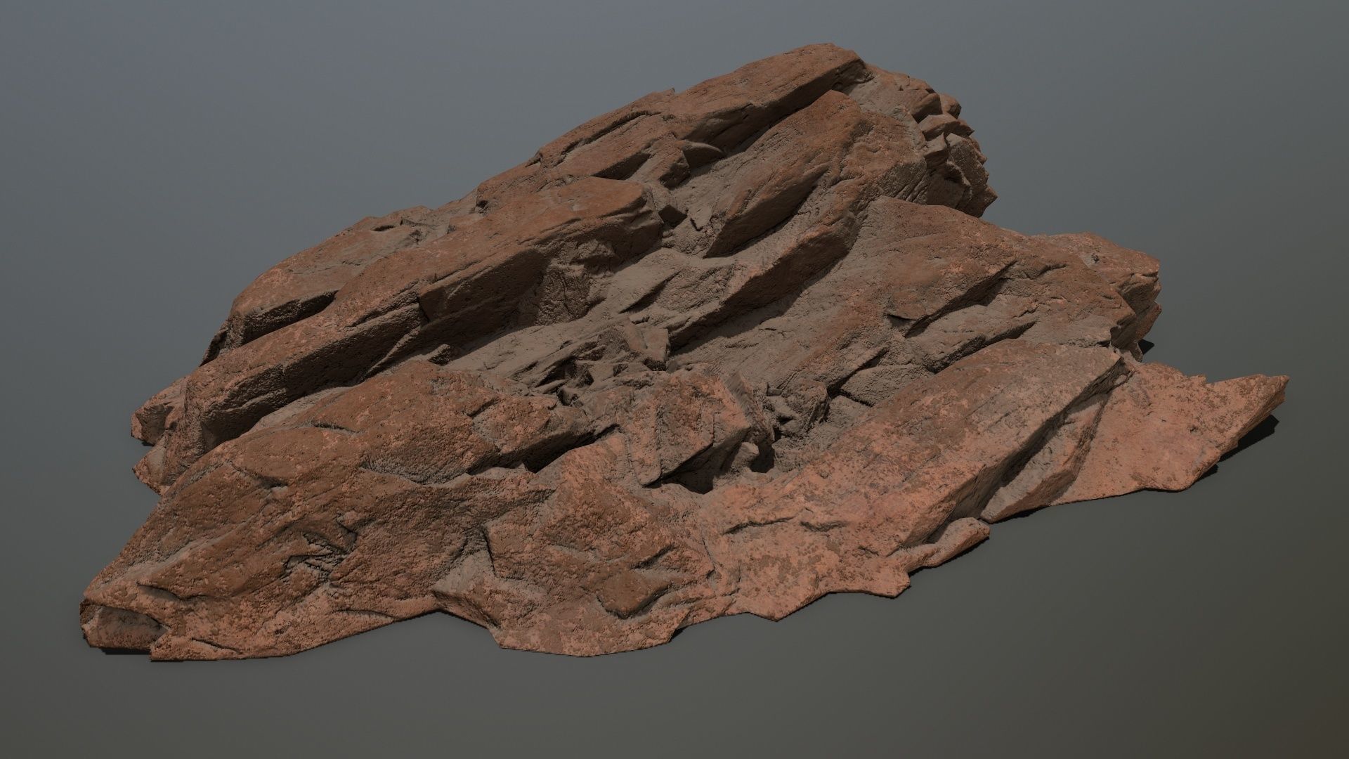 desert rocks Low-poly 3D model_1