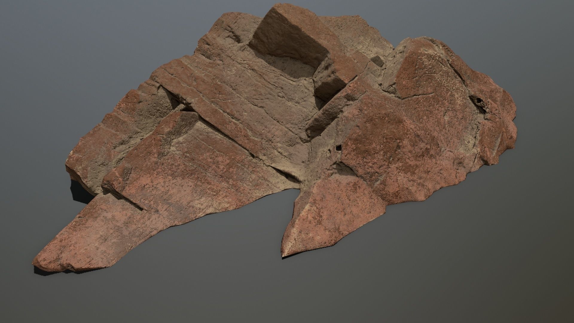 desert rocks Low-poly 3D model_6