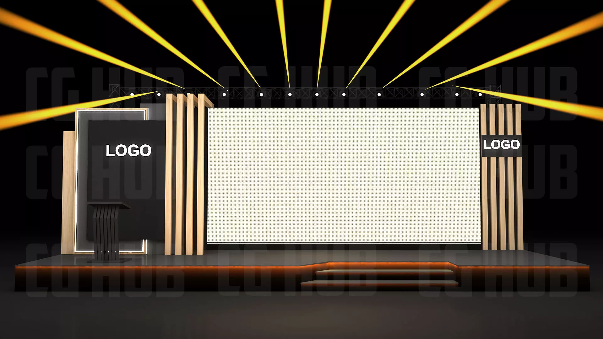 Event stage design 3D model
