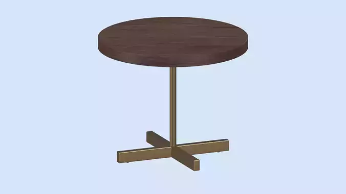 Furniture End Tables Walnut and Brass