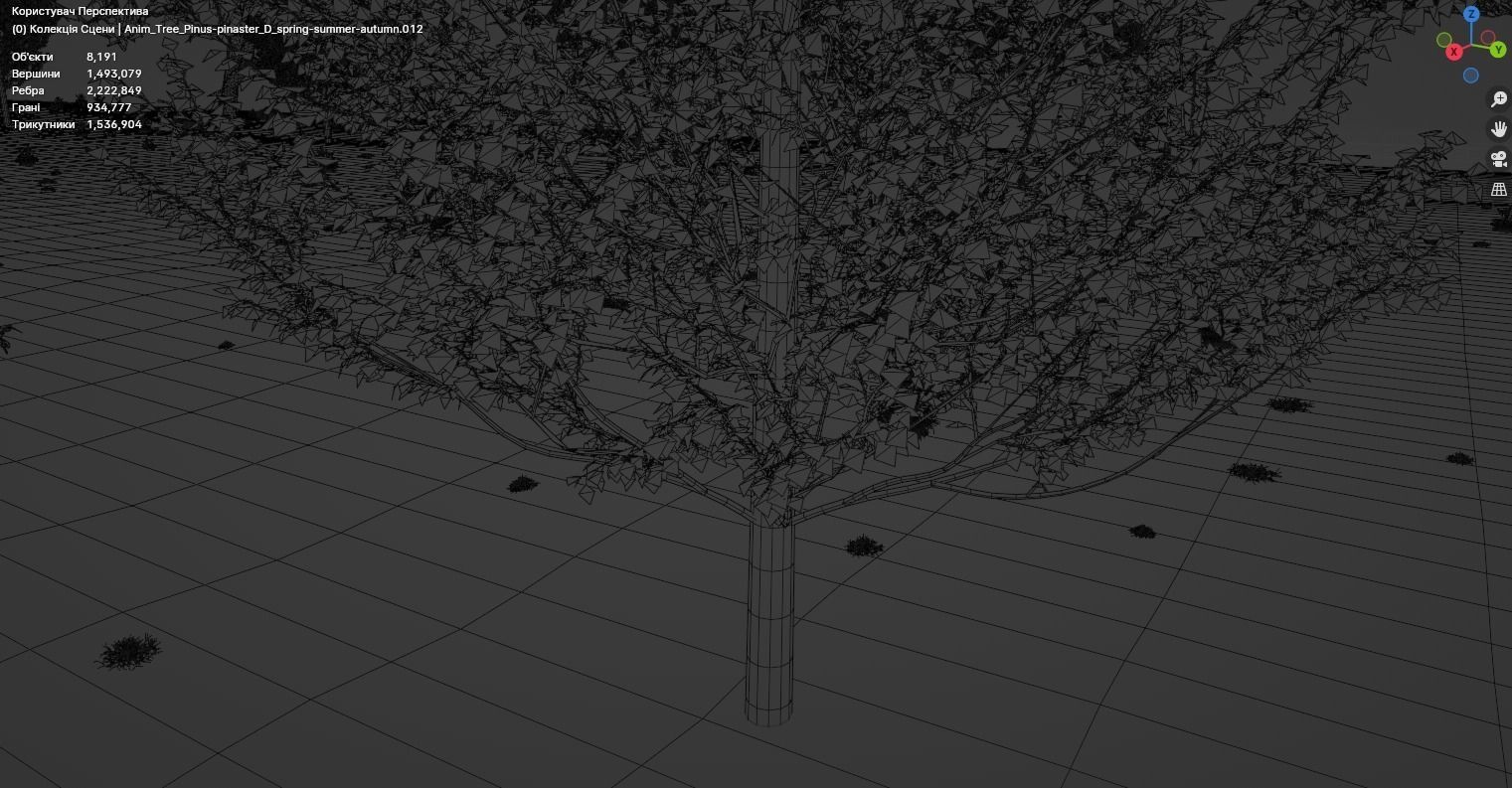 Car in the forest during the rain 3D model_18