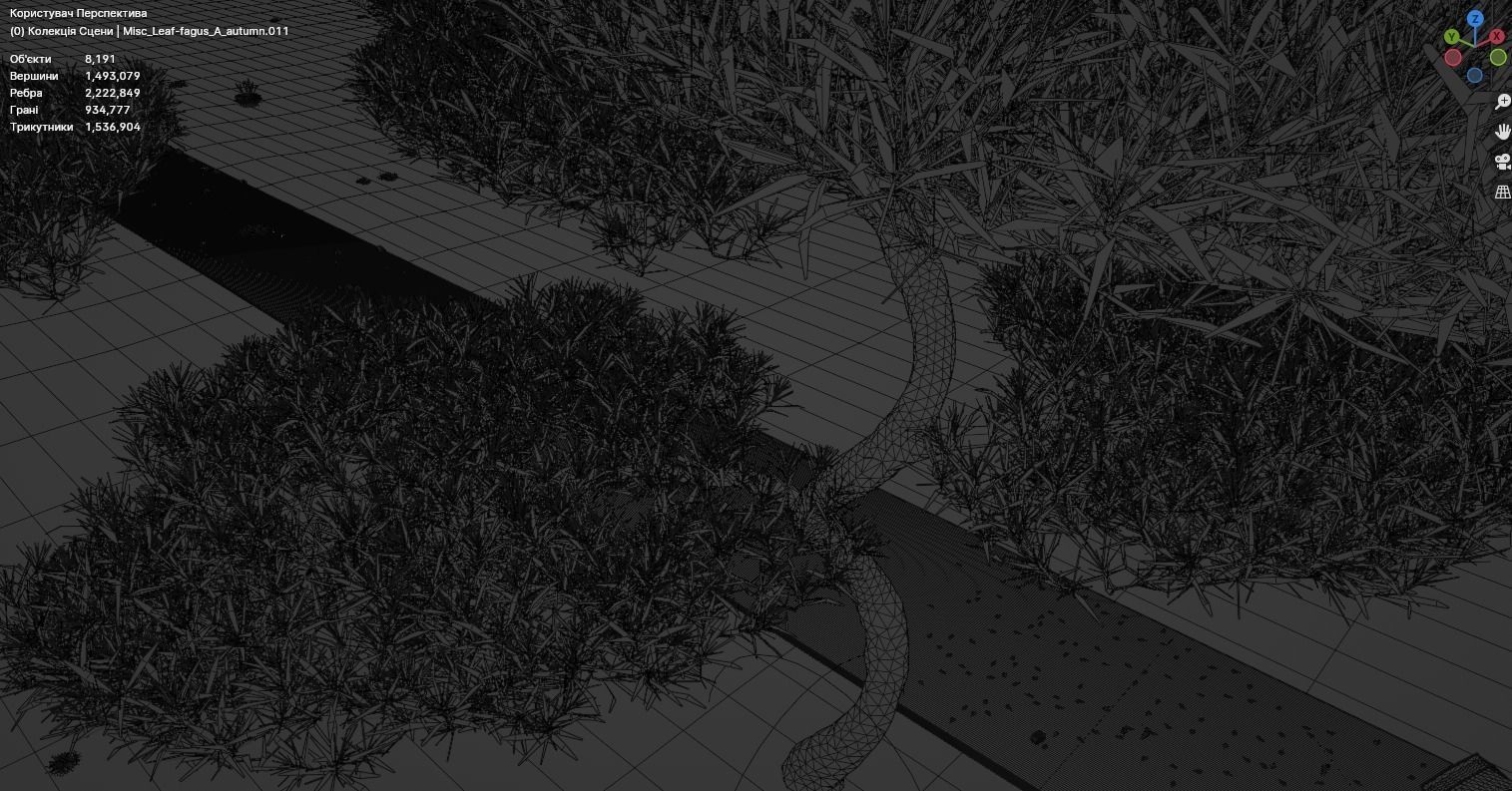 Car in the forest during the rain 3D model_16