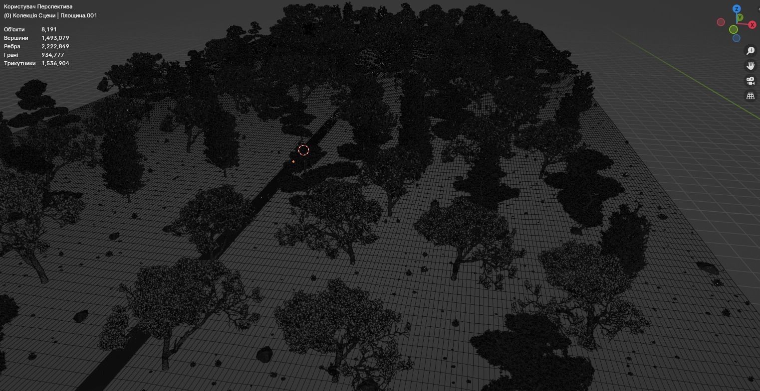 Car in the forest during the rain 3D model_19