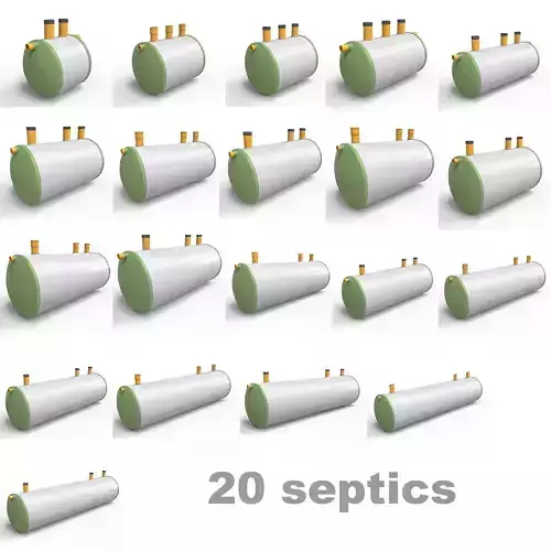 Septic tank 20 pieces set 3D model