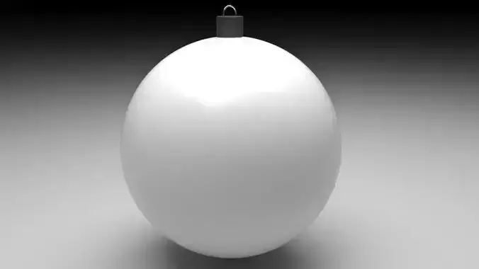White Christmas Ball 3D model