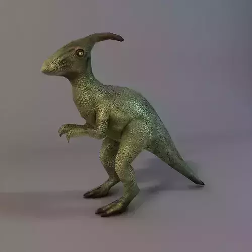 Low poly dinosaur Parasaurolophus Low-poly 3D model